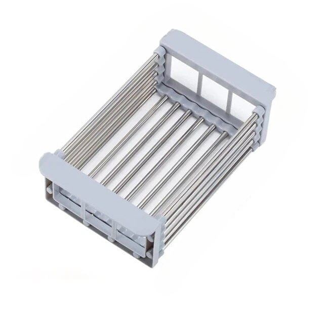 Universal adjustable roll-up dish drying rack for various kitchen sinks, a versatile FlexRack organizer.