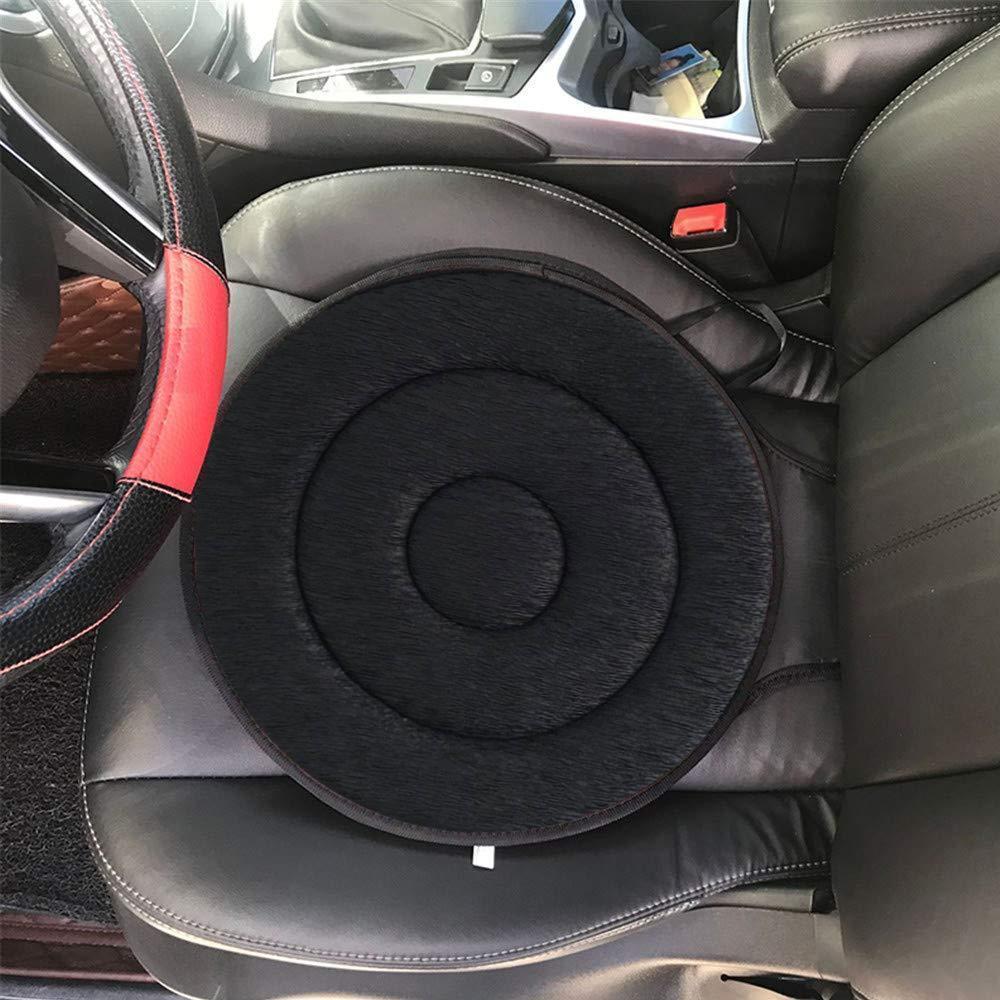 Rotatable memory foam seat cushion, anti-slip base for easy car entry/exit, mobility aid