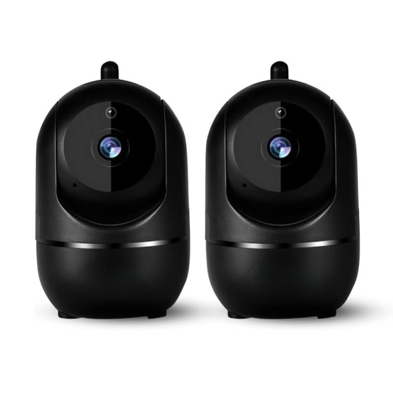 Compact rotating WiFi indoor camera, easy placement for security, pet, & baby monitoring.
