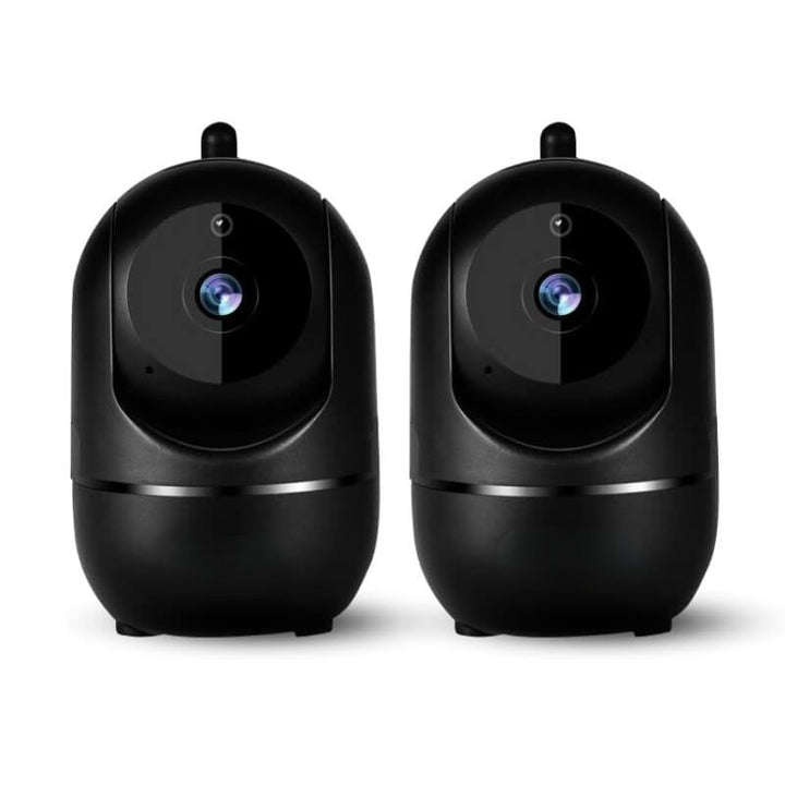 Compact rotating WiFi indoor camera, easy placement for security, pet, & baby monitoring.