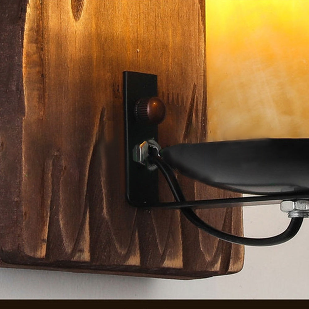 Elegant rustic wall sconce, Hearthleaf vintage design with LED, ideal for farmhouse decor