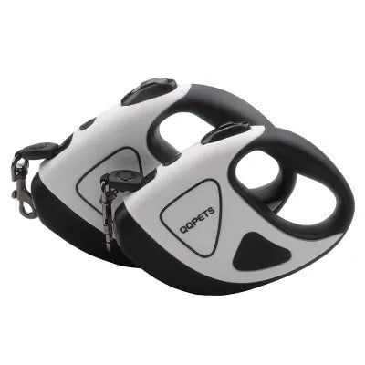 Premium retractable dog leash by SafePaw with integrated LED light for optimal night visibility.