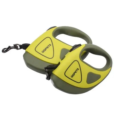 Retractable pet leash with bright LED torch, ideal for late-night dog walking & security.