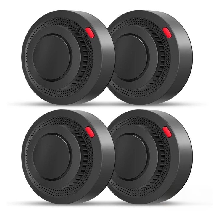 Multiple SafeSense Smart WiFi Smoke Detectors installed in various rooms for comprehensive home safety.