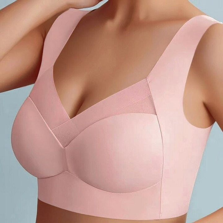 Seamless comfort bra with subtle push-up effect, an essential piece of women's apparel