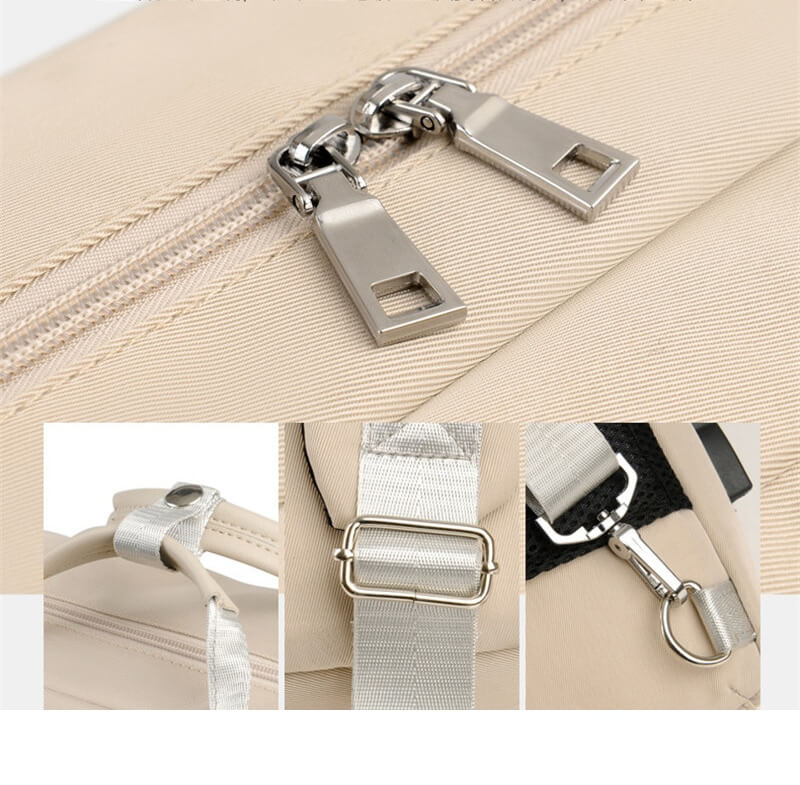 Unisex anti-theft backpack, slash-resistant, with integrated USB charging for safe daily commuting.