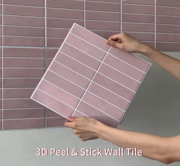 Durable, water-resistant 3D ceramic look wall panels for elegant kitchen & bath updates.