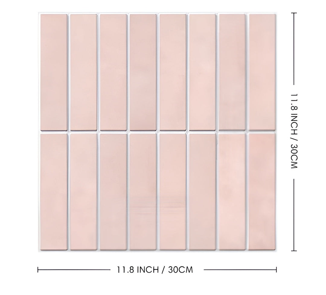 Contemporary 3D ceramic look wall panels, self-adhesive for a sophisticated finish.
