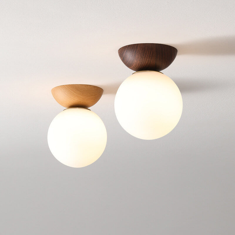 Serene LED ceiling lamp. Japanese style wood, elegant lighting solution for modern homes.