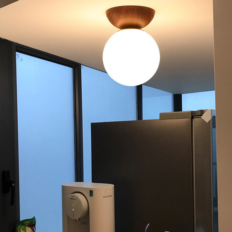 Home Japanese style LED ceiling lamp. Serene glow, perfect for bedroom or study.