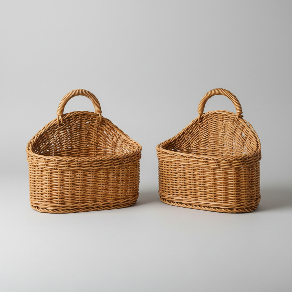 Basketly handwoven storage basket set, natural fiber for kitchen and bathroom organization