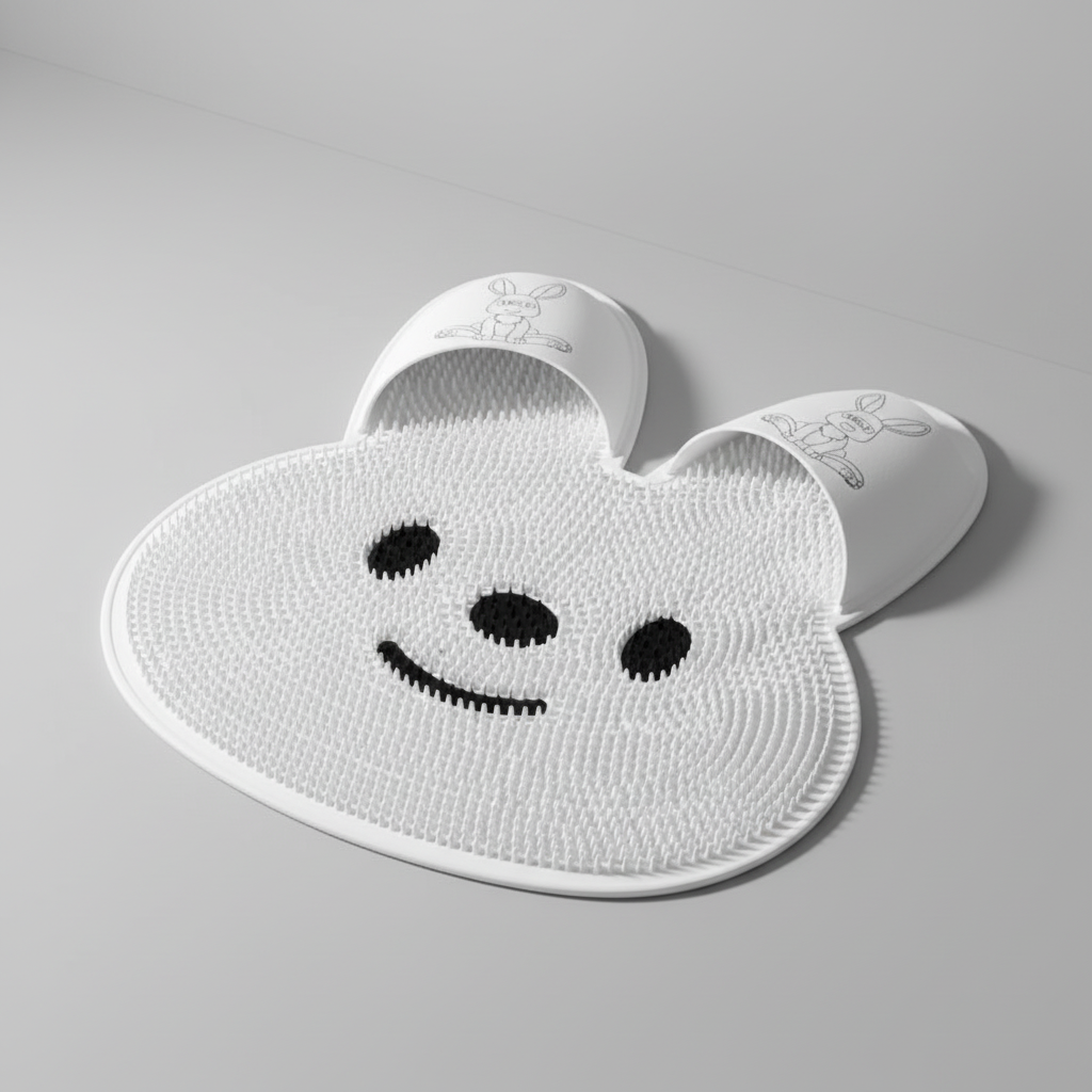 Close-up of ShowerRelax foot massage mat texture for effective foot care and spa experience