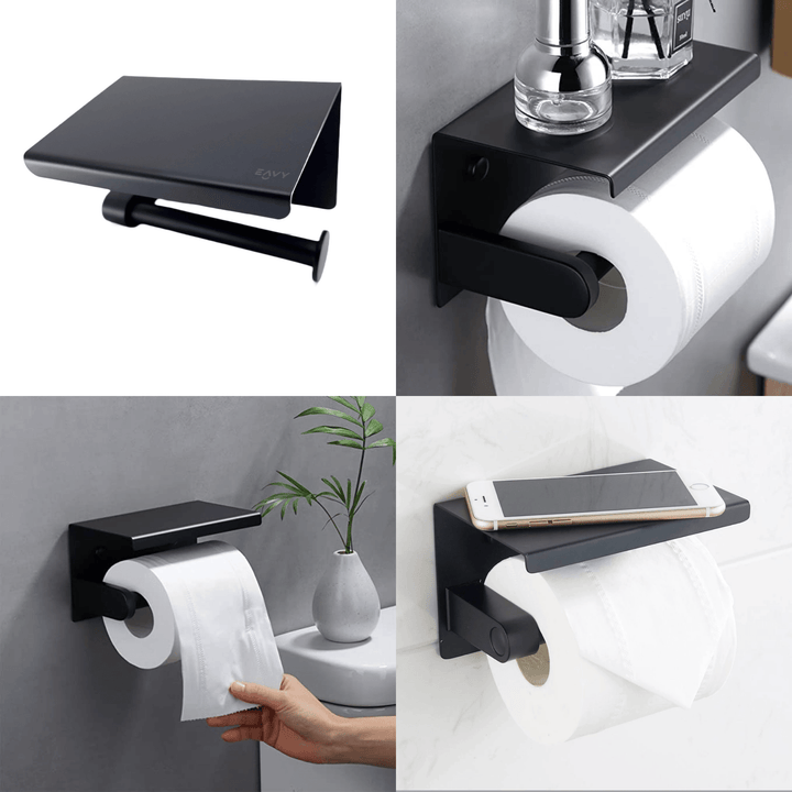 Unisex wall-mounted toilet paper holder in stainless steel, a sleek and functional bathroom design
