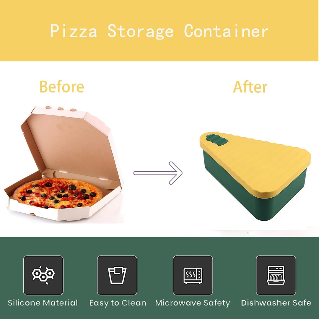 Kitchen essential: SliceSafe reusable pizza storage container, two trays included