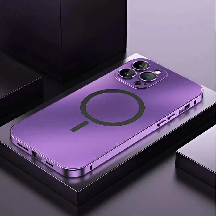 iPhone 14 metal MagSafe case, a robust phone cover with military-grade drop protection