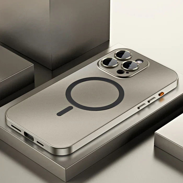 Metal MagSafe iPhone case, a rugged phone cover offering enhanced drop protection & grip