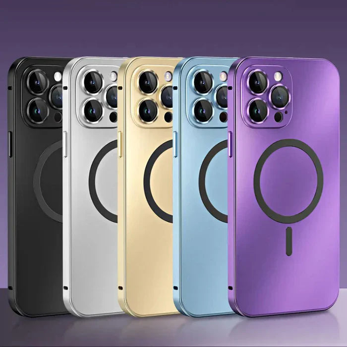 Durable metal MagSafe case for iPhone 13, enhancing device protection and compatibility