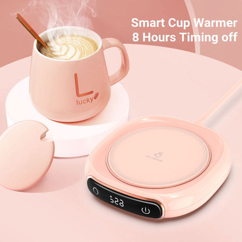 Enjoy hot drinks all day with this smart temperature-controlled mug warmer, perfect for your desk.