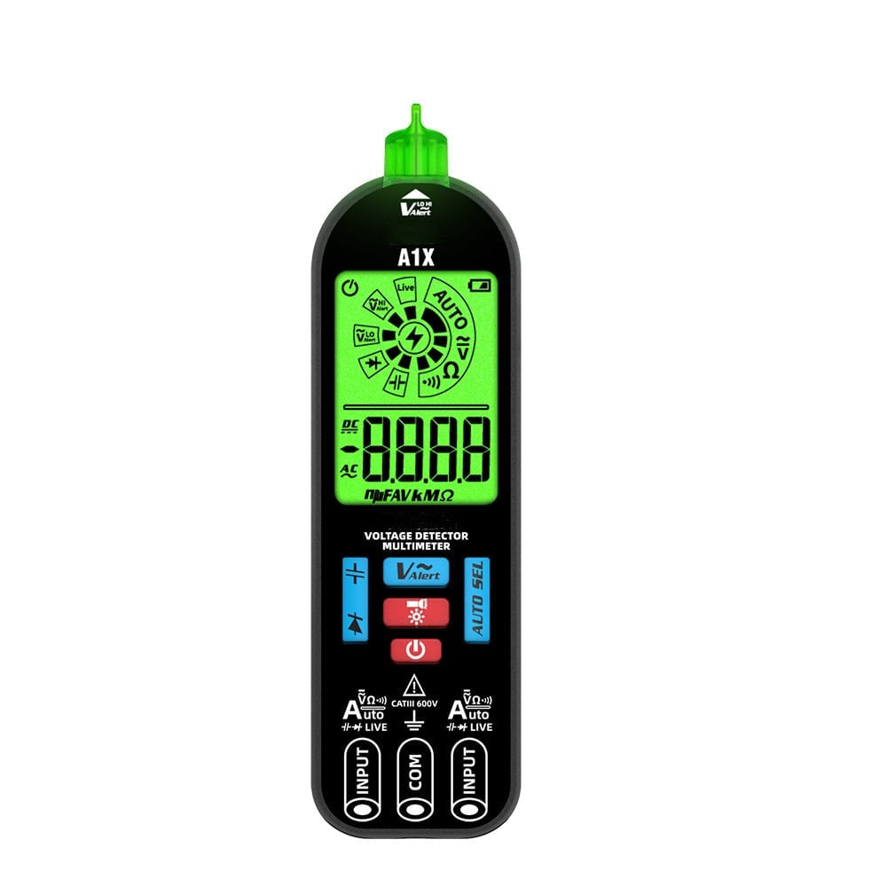 Smart digital multimeter Voltago A1X, ideal for accurate electrical testing and electronics diagnostics.