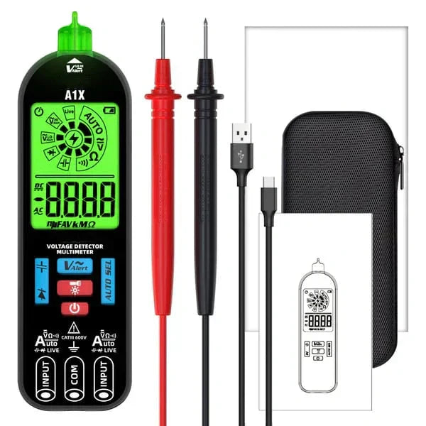 Versatile smart digital multimeter for voltage, resistance, and electronics testing, a professional DIY tool.