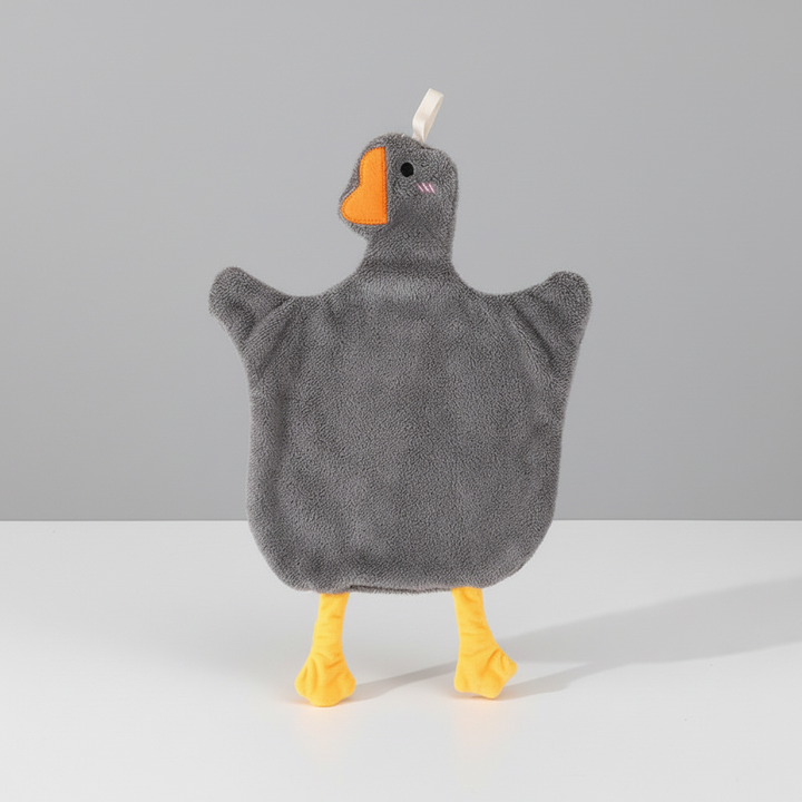 Kids' bath accessory: gentle goose design wash glove, soft microfiber for clean baby skin
