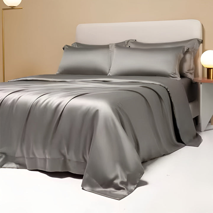 Elegant bamboo duvet cover set, perfect for modern bedroom decor. Luxurious and eco-friendly bedding.