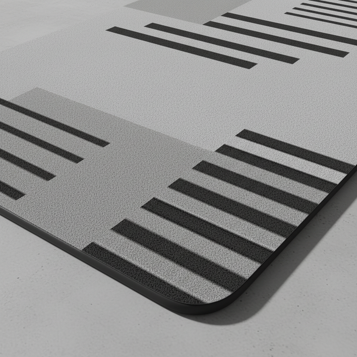 Close-up of a soft non-slip bath mat texture, ensuring bathroom safety and comfort.
