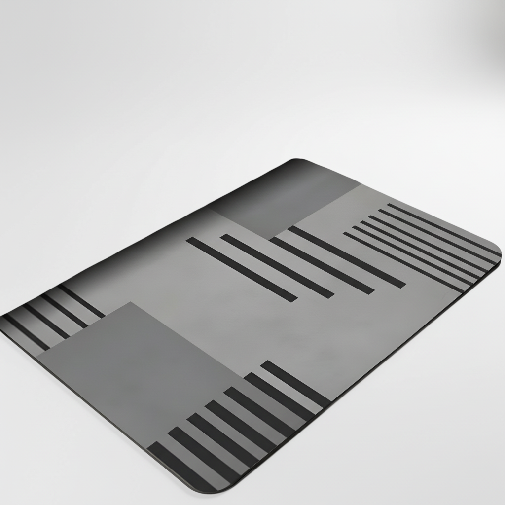 Unisex non-slip bath mat, beige, soft and quick-drying, for a safe and comfortable bathroom.