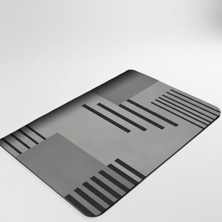 Unisex non-slip bath mat, beige, soft and quick-drying, for a safe and comfortable bathroom.