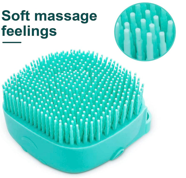 Durable silicone pet bath brush for effective grooming and massage, suitable for dogs and cats
