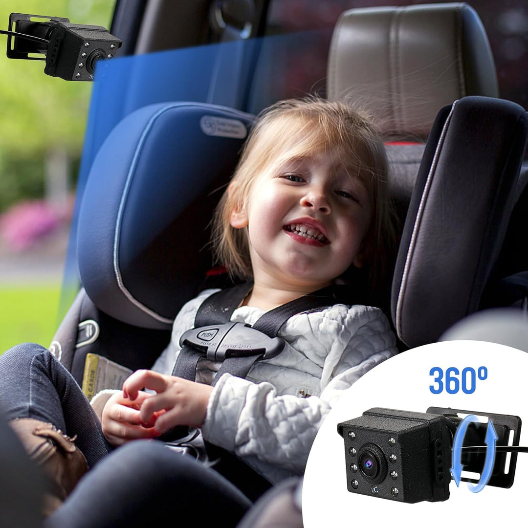 Solvian baby car mirror with camera, 4.3" display, enhancing car safety and parent peace of mind.