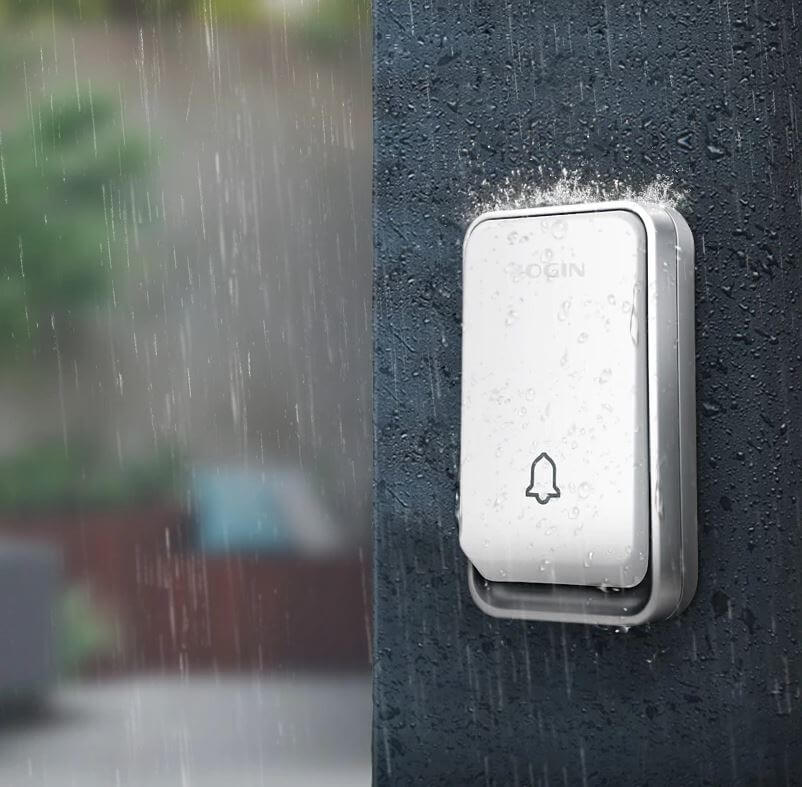 Front view of Sonivo wireless doorbell, sleek design for modern home security.