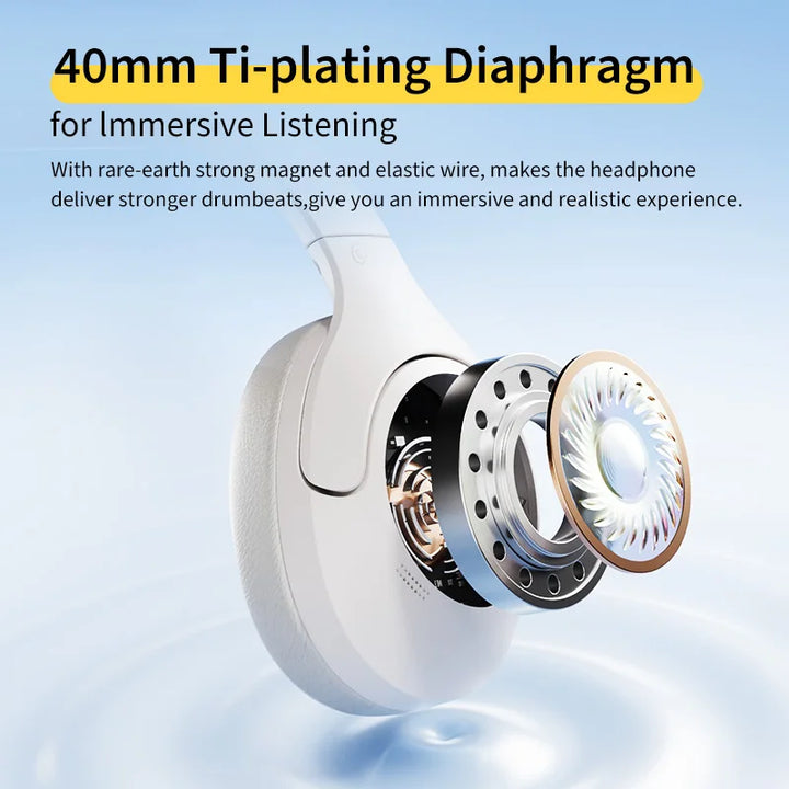 SoundNova Bluetooth Headphones featuring Hybrid ANC, 40mm drivers, ideal for gaming & travel