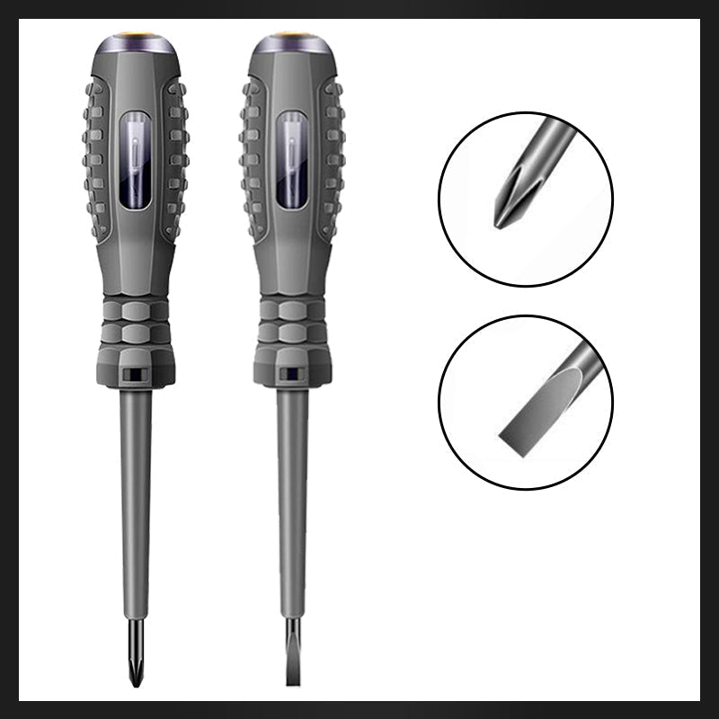 Magnetic tip screwdriver from SparkPro, combined with a voltage detector for versatile electrical DIY tasks.