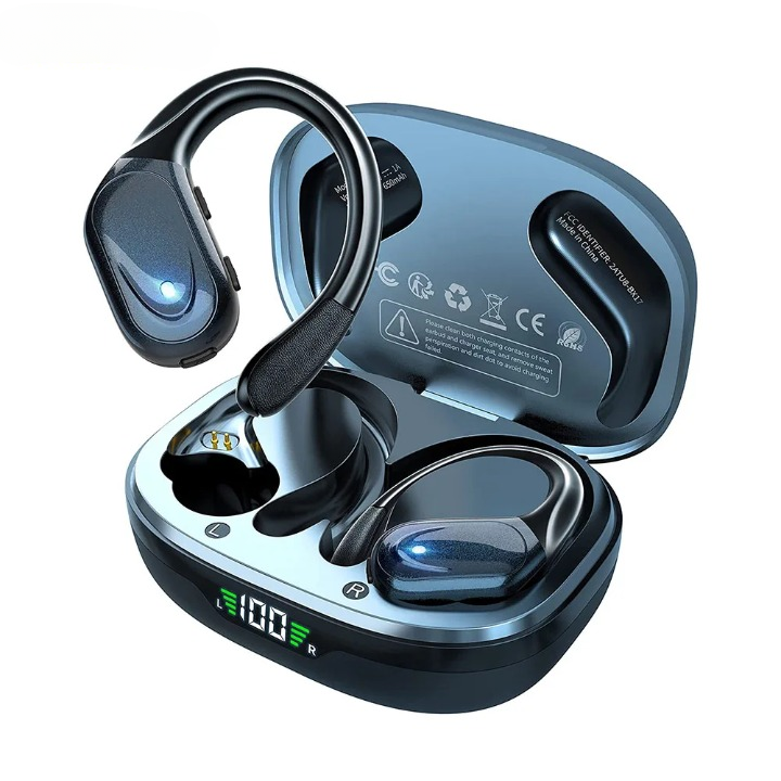 Sport Earbuds with Mic, LED Case & 75H Playback