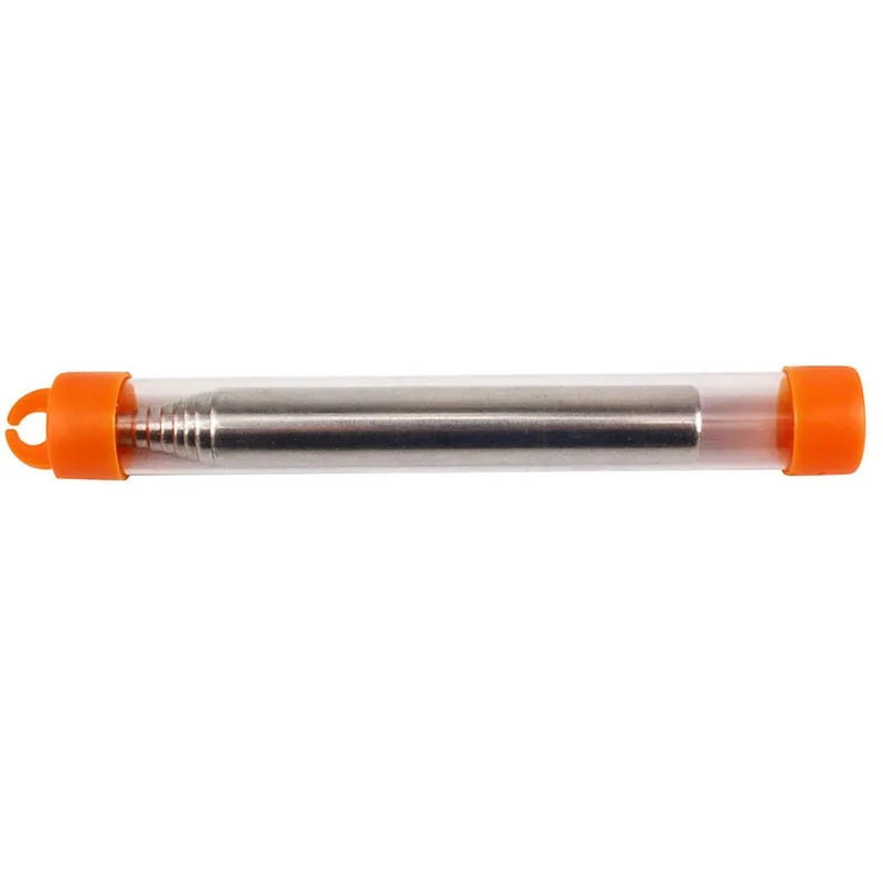 Ignite campfires quickly with this stainless steel survival blowpipe, perfect for outdoor cooking & hiking.