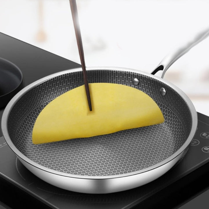 Versatile SteelChef non-stick frying pan, induction & oven safe, perfect for diverse cooking needs.