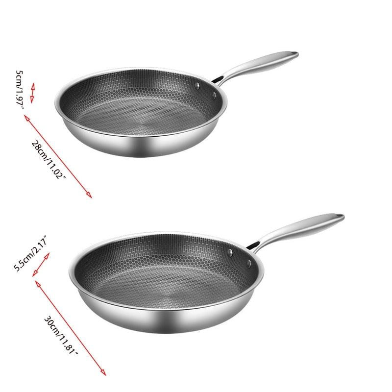SteelChef premium non-stick frying pan for healthier meals, less oil needed, easy food release & cleanup.