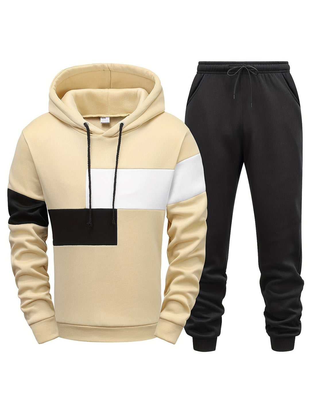 Comfortable men's hoodie and joggers matching set, perfect for casual outings, sport, or lounging.