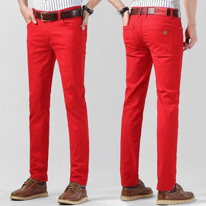 Stylish regular fit men's colored chinos, versatile trousers for casual and smart casual menswear.