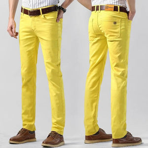 Stylish men's colored regular fit chino pants, comfortable & versatile for all-season casual wear.