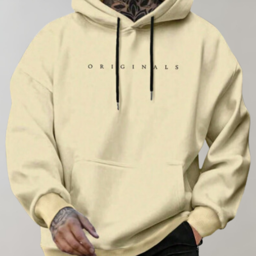Comfortable men's Elias hoodie, a stylish pullover with a relaxed fit for streetwear and everyday fashion.
