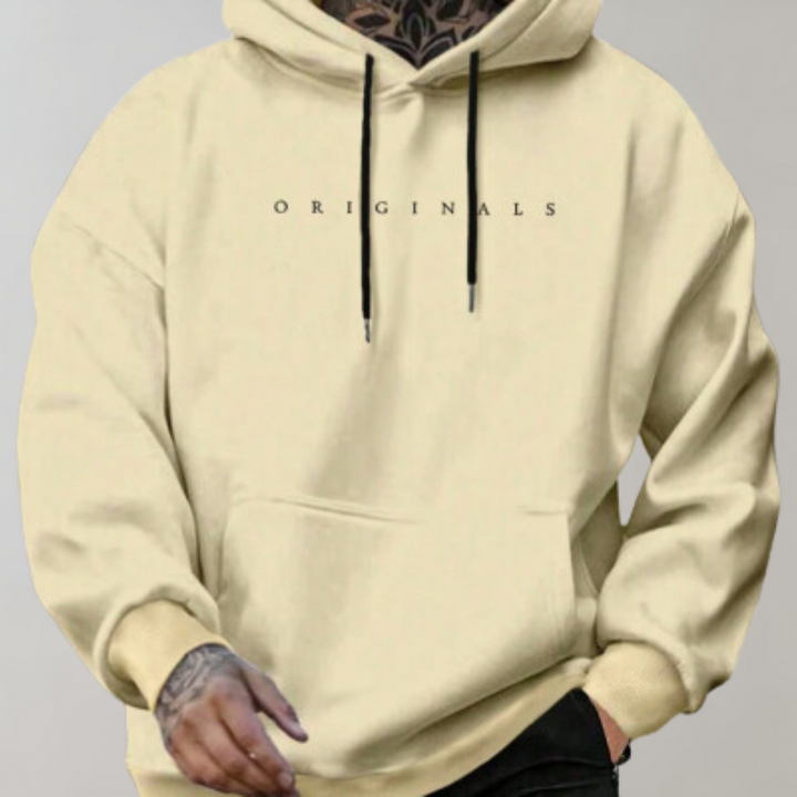 Comfortable men's Elias hoodie, a stylish pullover with a relaxed fit for streetwear and everyday fashion.