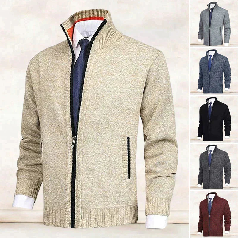 Stylish men's zip-up vest, perfect casual outerwear for fall and winter fashion.