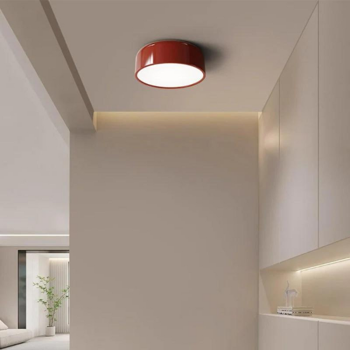 Stylish vintage LED ceiling lamp, dome light fixture for retro home decor. Dimmable, color-changing ambiance.