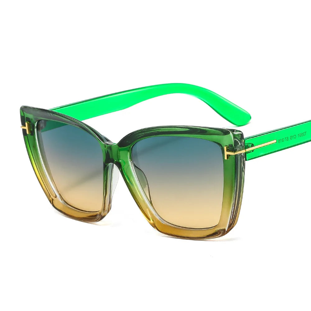 VueLuxe women's cat-eye sunglasses, trendy design with UV400 gradient lenses, beach fashion eyewear