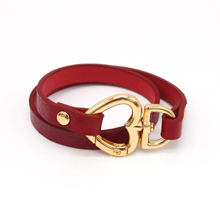 Multi-color women's ethnic leather wrap wristband, stylish boho chic design, a fashionable adjustable accessory.