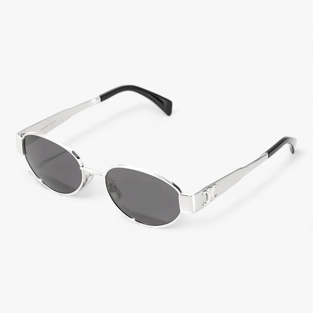 Chic ladies' polarized sunglasses in a gold frame, offering glare reduction for outdoor activities & travel.