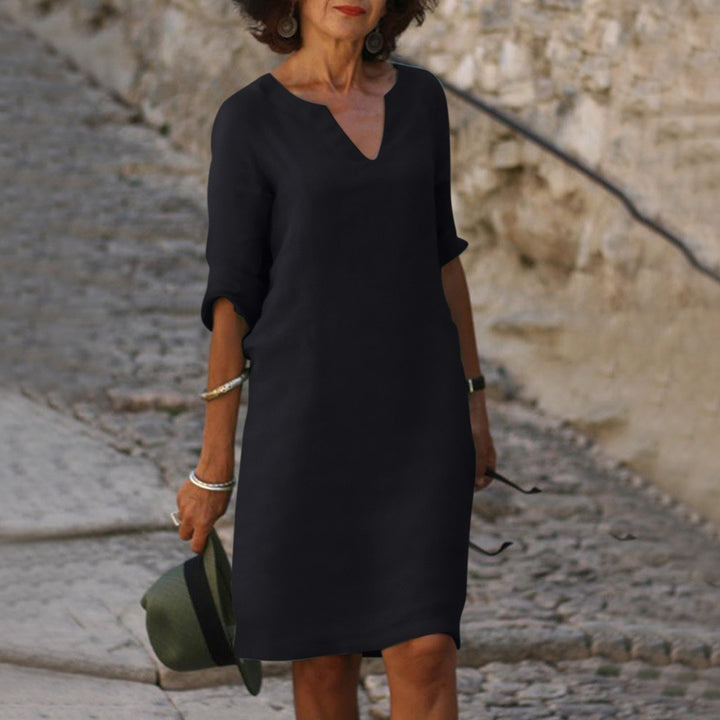 Vibrant blue women's stylish summer dress, comfortable and perfect for warm weather fashion.