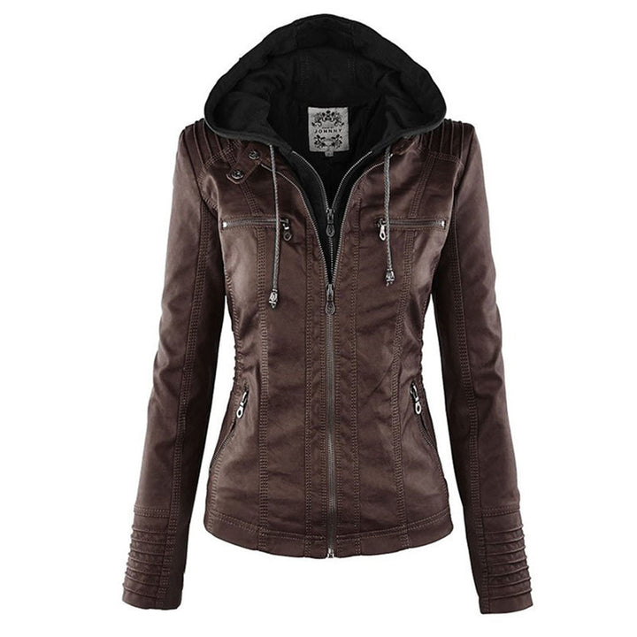 Chic women's versatile summer jacket with a detachable hood, ideal for fashion-forward ladies.